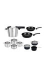 Fissler Vitaquick Premium 6Lt Düdüklü Tencere ve İndiksiyon Tabanlı Cam Kapaklı Tencere Tava Seti