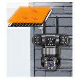 O-Kam 6060 6 MP Solar Güneş Enerjili Gece Görüşlü IP Güvenlik Kamerası