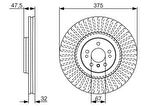 Mercedes Fren Diski On X164 06>12 W164 07>11 W251 07>14 - Bosch 0986479a26