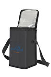 Thermo Bag - Termal Korumalı (Sıcak/Soğuk) Siyah Seyahat, Kamp ve Piknik Çantası 6 Lt 