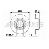 Land Rover Fren Diski On Defender 87-16 Discovery 1 89-98 Range Rover Classıc 86-91 - Braxıs Ad0294