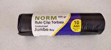 Norm Endüstriyel Jumbo Çöp Torbası Poşeti - 2 Kat - Siyah - 400 Gr. - 80 x 110 Cm. / 1 Rulo
