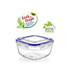 Lock&Fresh Plastik DÜN 30103 Contalı Kare Saklama Kabı 900 ML