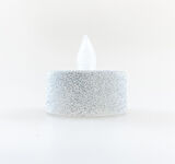 Petrix PD203-4 4'lü LED Tealight - Yanma efektli Gümüş Yaldızlı (2Paket)