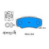 Psa Arka Fren Balatası (diskli Fren) Boxer II Jumper II Ducato II 1800kg (16 Jant) 02> (03 06) - Valeo 670570