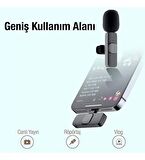 Iphone Girişli Telefon Uyumlu Wireless Tiktok Yayın Yaka Mikrofonu Blm-01