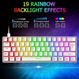 T60 Blue Switch Beyaz Türkçe Q Gaming Typ-C Oyuncu Klavyesi