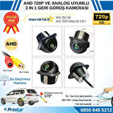 AHD 720P ve Analog Pal Çevrilebilir 170 Derece Balıkgözü Geniş Açılı  Geri Görüş Kamerası