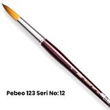Pebeo 123 Seri Sentetik Yuvarlak Uçlu Fırça No 12