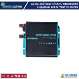 Electrozirve NP Power 220 Volt - 12 Volt 10 Amper 3 Aşamalı AC-DC Akü Şarj Cihazı