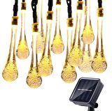 SGE TEKNOLOJİ GÜNEŞ ENERJİLİ SU DAMLASIİ  30 LED SARI RENKLİ SOLAR BAHÇE AYDINLATMASI LED LAMBA 
