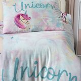 Unicornland Tek Kişilik %100 Pamuk Ranforce Nevresim Takımı Lila (3 Parça)