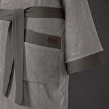 Orion Bambu Unisex Bornoz Gri