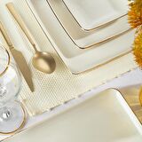 Bernardo Elegant-Kalypso Gold 55 Parça 12 Kişilik Yemek Takımı