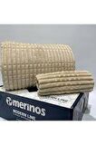 MERİNOS MODERN LINE 2 PRÇ.BATTANİYE VE YATAK ÖRTÜSÜ SETİ MOCHA  8696474231361