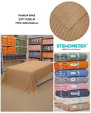 İPEKSİ HAVUZLU PİKE ÇİFT KİŞİLİK 220X240CM BEJ 8696474231656