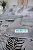 ETE HOMETEX ÇİFT KİŞİLİK WELSOFT YORGAN 195X215CM YAPRAK DESEN GRİ 8696474231661