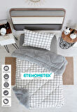 ETE HOMETEX TEK KİŞİLİK WELSOFT YORGAN 155X215CM KARE BEYAZ 8696474231746