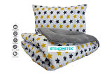 ETE HOMETEX TEK KİŞİLİK WELSOFT YORGAN 155X215CM YILDIZ DESEN SARI 8696474231751