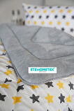 ETE HOMETEX TEK KİŞİLİK WELSOFT YORGAN 155X215CM YILDIZ DESEN SARI 8696474231751