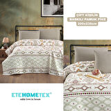 ETEHOMETEX ÇİFT KİŞİLİK BASKILI PAMUK PİKE ANATOLİA BEJ 8696474231844