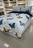 ETE HOMETEX ÇİFT KİŞİLİK WELSOFT UYKU SETİ KELEBEK ANTRASİT 8696474231862