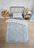ETE HOMETEX TEK KİŞİLİK LÜX WELSOFT YORGAN SETİ AKSU GRİ 155X215CM 8696474231932