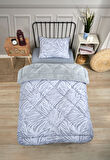 ETE HOMETEX TEK KİŞİLİK LÜX WELSOFT YORGAN SETİ ZEBRA GRİ 155X215CM 8696474231935