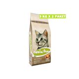 Micho Adult Cat Tavuklu (Hamsi ve Pirinç eşliğinde) Yetişkin Kedi Maması 3 Kg x 2 Paket