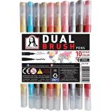 Monalisa Dual Fıneliner + Brush 10 Renk Set