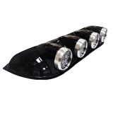Offroad Sis Lambası 12x4 Led Yuvarlak Siyah /LASS243