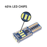 Dekoratif led ampul T10-15SMD 4014 CANBUS 12V çift beyaz / LAAM862