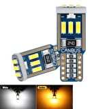 Dekoratif led ampul T10-15SMD 4014 CANBUS 12V çift beyaz / LAAM862
