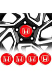 Jant Göbeği Arma Honda Alüminyum 60mm. 4'lü Set Kırmızı