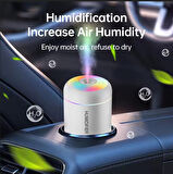 MİGHTY RGB BEYAZ 180 ML USB ULTRASONİK OFİS ODA VE ARABA HAVA NEMLENDİRİCİ BUHAR MAKİNESİ AROMA DİFİZÖRÜ