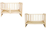 Rimini Baby Smartcrib Doğal Katlanır Beşik+ ilk Arkadaşlarım Eğitici Uyku Seti+ Yatak +Cibinlik