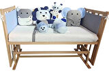 Rimini Baby Smartcrib Doğal Katlanır Beşik+ ilk Arkadaşlarım Eğitici Uyku Seti+ Yatak +Cibinlik