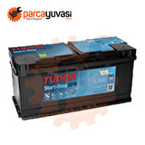 Aku Aku 12v 105 Ah 950a Start Stop Efb L06 (392×175×190) Alçak (sulu) - Tudor Tl1050