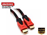 electroon 3Metre Örgülü HDMI Kablo - Kargo Ücretsiz