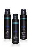 Free Love Leon Pudrasız Leke Yapmayan Erkek Sprey Deodorant 150 ml x 3