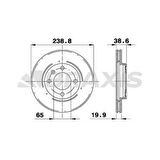 Vag On Fren Aynası Golf Passat Jetta I / II / III 1.6 / 1.6d / 1.6td / 1.8 / 1.9 / 1.9td 83>95 - Braxıs Ae0038