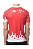 Kappa Türkiye Alev Desenli Polo Tişört - Kırmızı