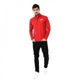 Raru Erkek Yarım Fermuarlı Sweatshirt VITA KIRMIZI