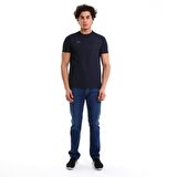 Raru Erkek Basic T-Shirt TRES LACİVERT