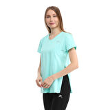 Raru Kadın %100 Pamuk V Yaka T-Shirt FRAGUM MİNT
