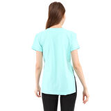 Raru Kadın %100 Pamuk V Yaka T-Shirt FRAGUM MİNT