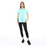 Raru Kadın %100 Pamuk V Yaka T-Shirt FRAGUM MİNT