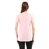 Raru Kadın %100 Pamuk V Yaka T-Shirt FRAGUM PEMBE