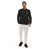 Raru Pamuklu Bisiklet Yaka Basic Sweatshirt OMNIS LACİVERT