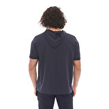 Raru Pamuklu Kapüşonlu Kısa Kollu Sweatshirt OCULUS LACİVERT